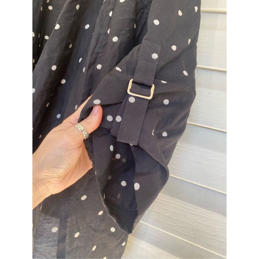 Chicos Dot-Print Jacket Black White Polka Dot, Chico's Size 2 /Medium, MP $110 - Picture 3 of 10
